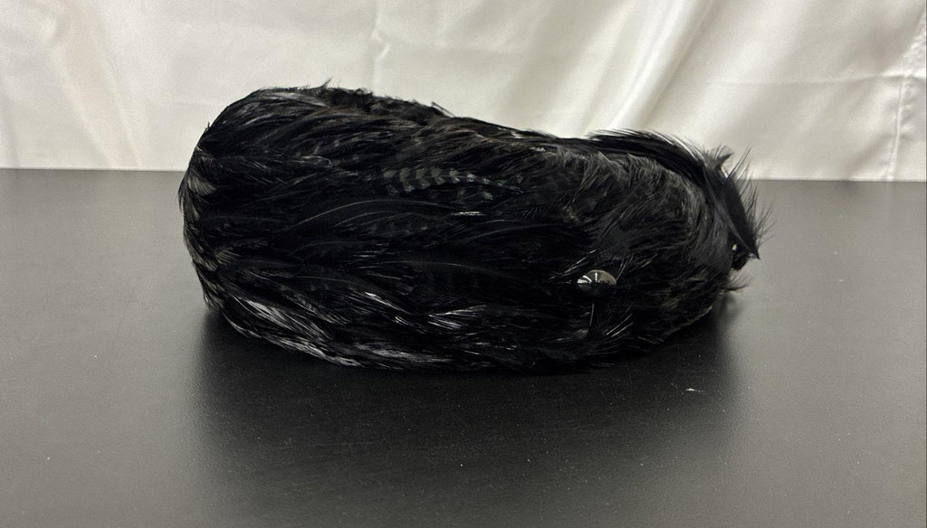 Vintage Black Feathered Cocktail Hat