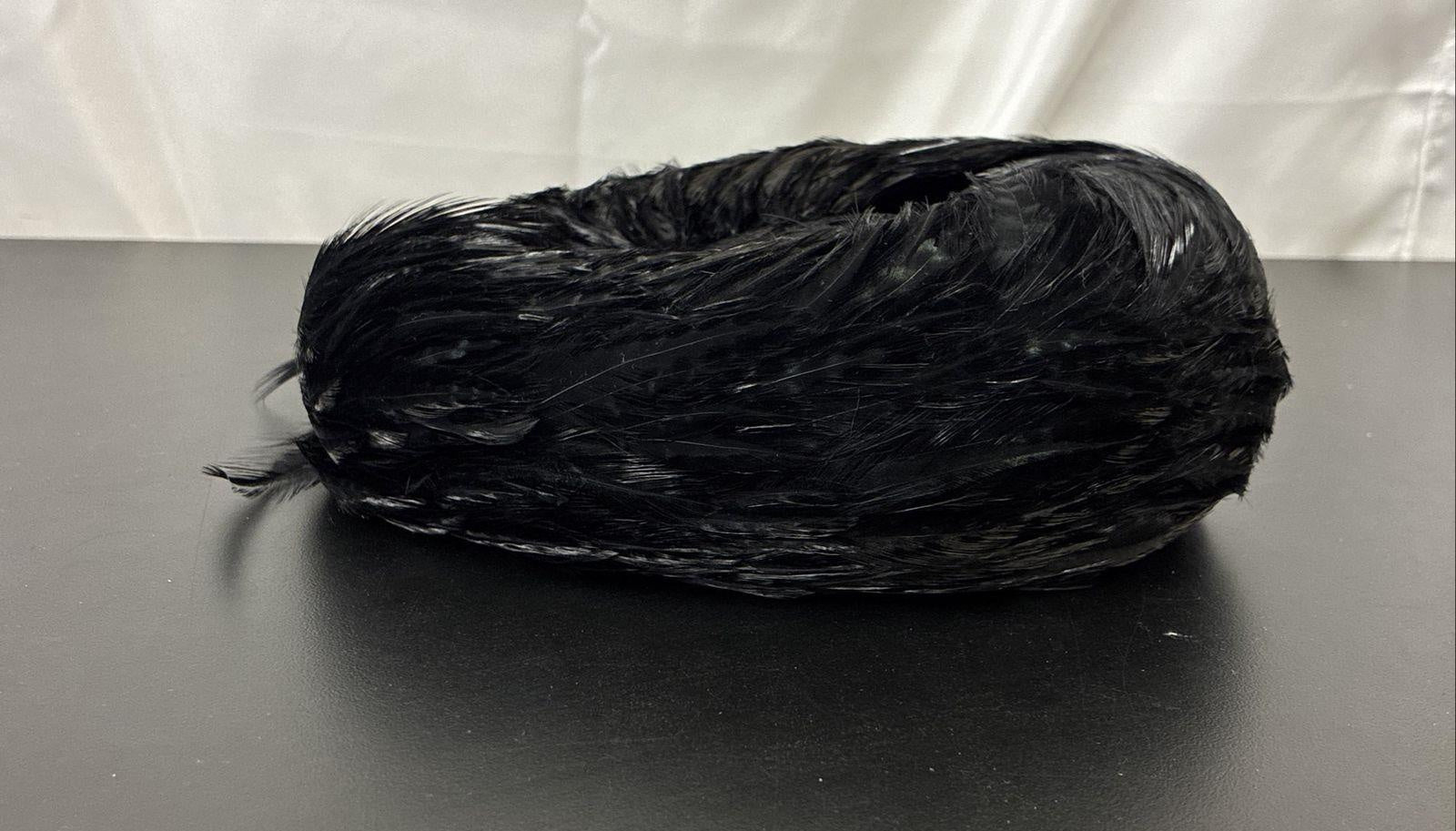 Vintage Black Feathered Cocktail Hat