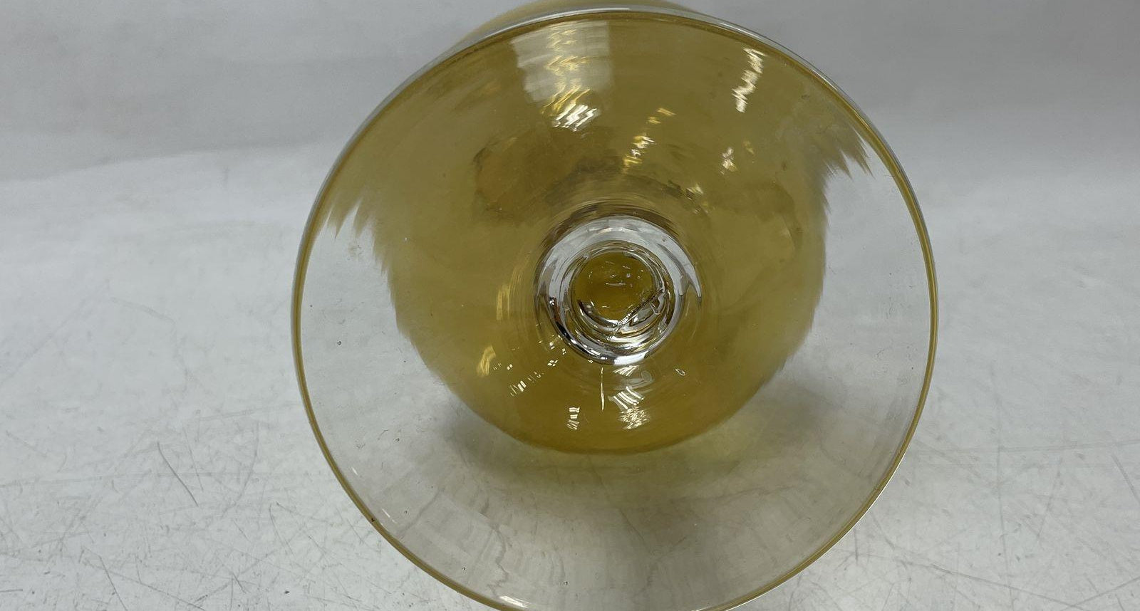 Vintage Amber Glass Decanter Pitcher with Twisted Clear Handle