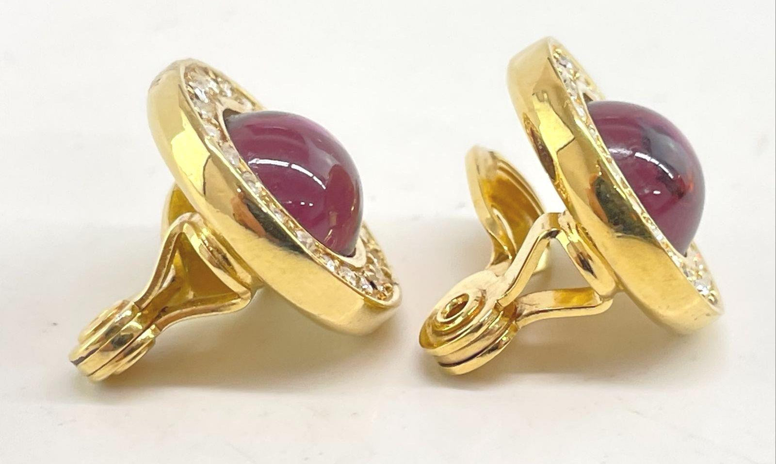 Vintage Monet Gold-Tone Purple & Clear Stone Clip-On Earrings