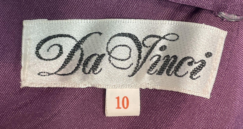 Da Vinci Aubergine Purple Strapless Formal Dress Size 10