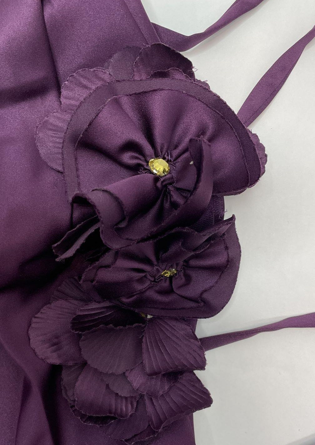 Da Vinci Aubergine Purple Strapless Formal Dress Size 10