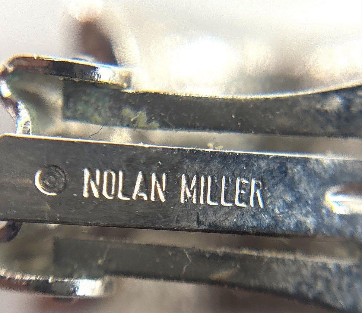 Nolan Miller Crystal Baguette Rhinestone Clip-On Earrings