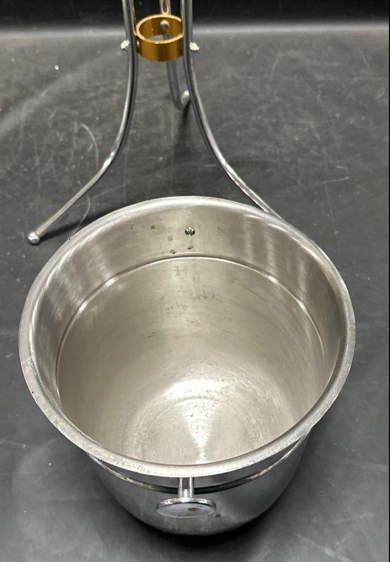 Chrome Ice Bucket with Floor Stand, 2-Piece Set