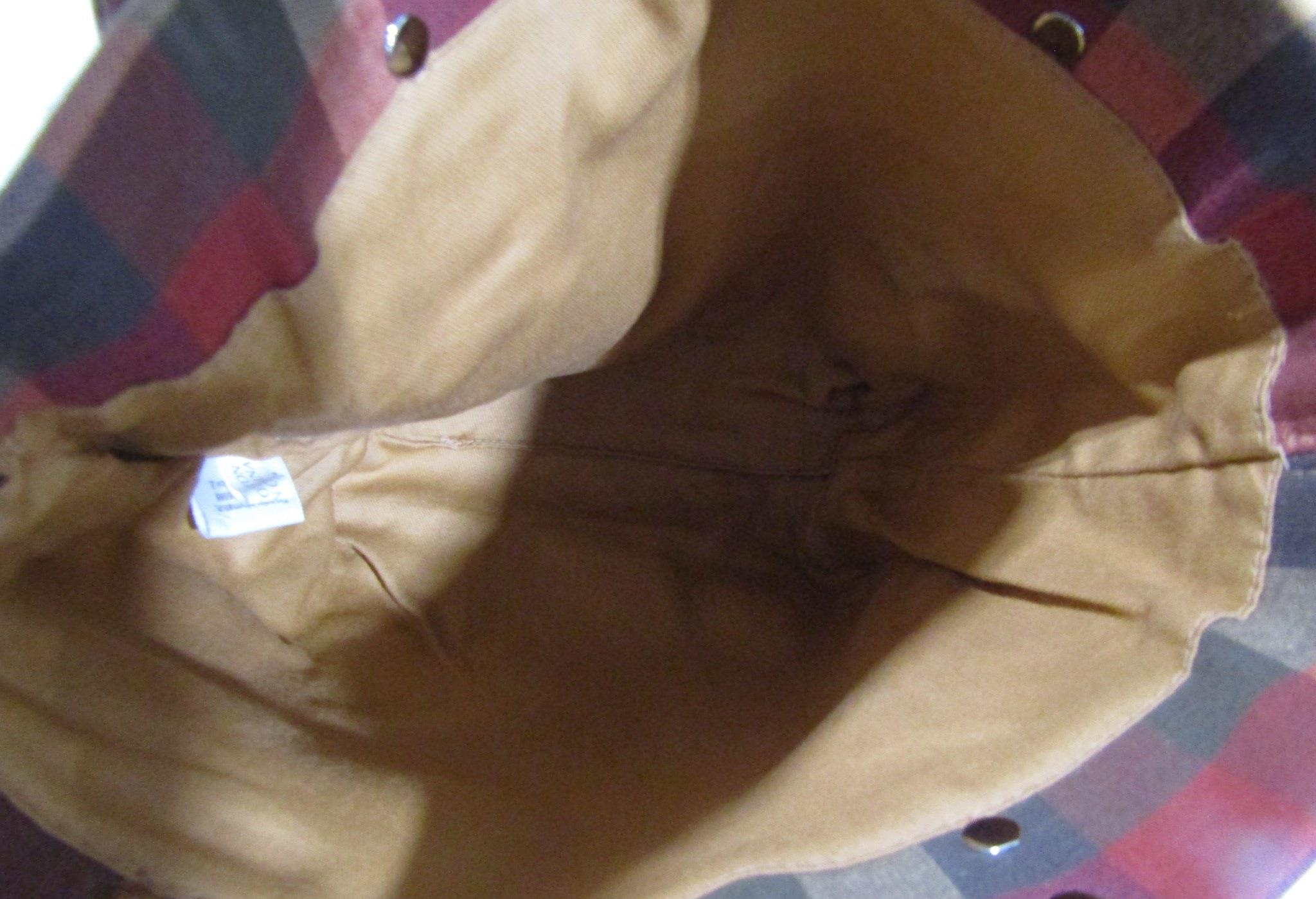 Longaberger Tan/Multi Checkered Small Tote Bag W/Wallet