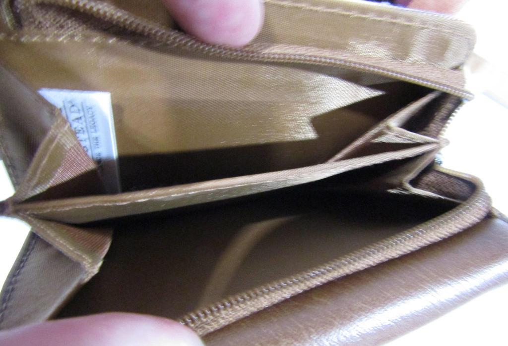 Longaberger Tan/Multi Checkered Small Tote Bag W/Wallet