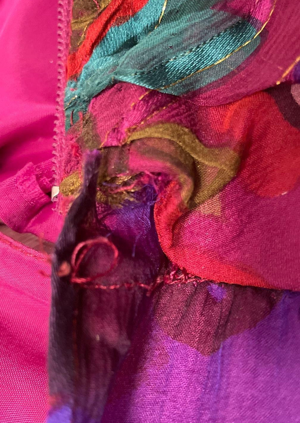 Vintage The Gilberts for Tally Purple Multicolor Evening Gown
