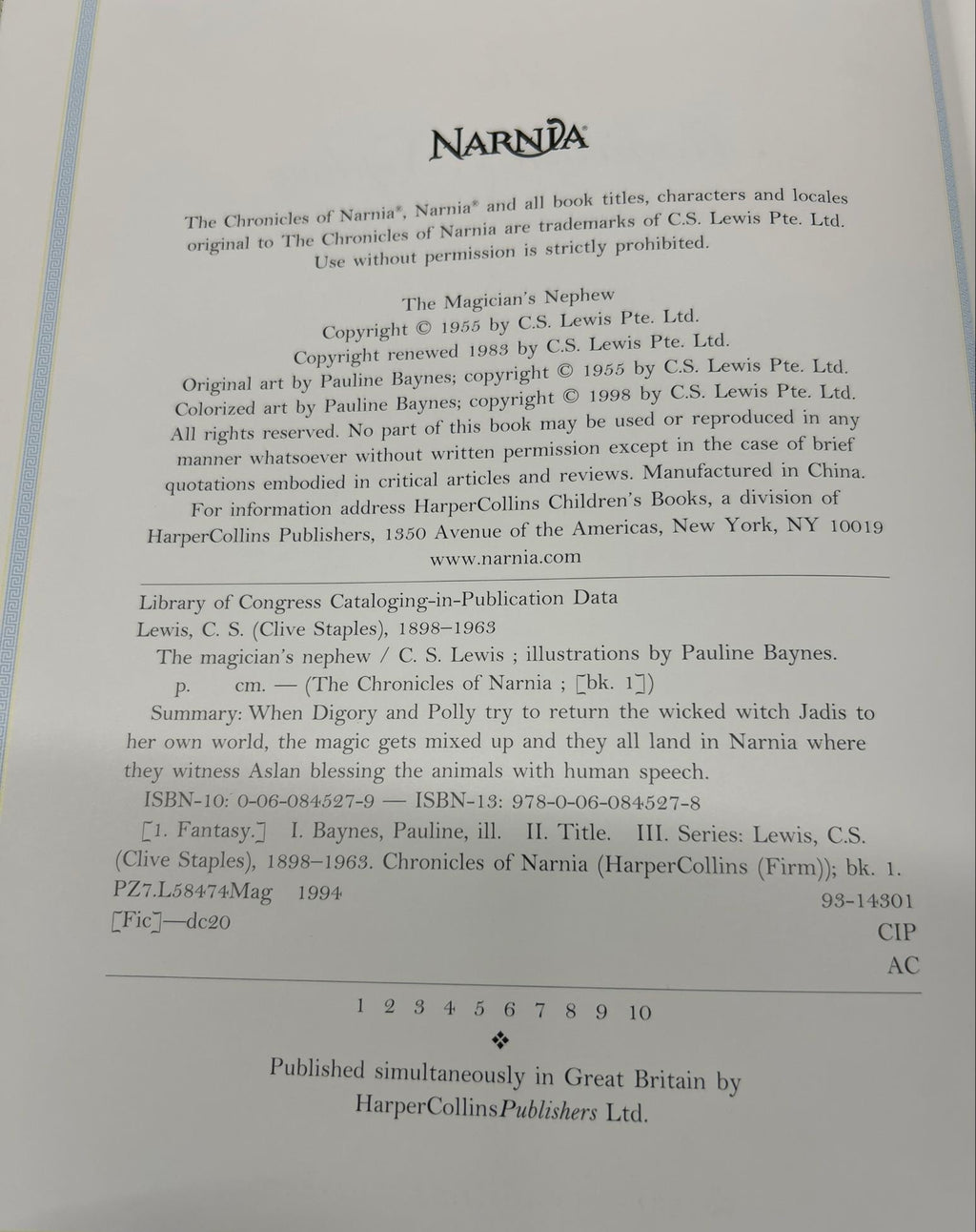 Chronicles of Narnia Gift Box Set Magician's Nephew & Lion Witch Wardrobe