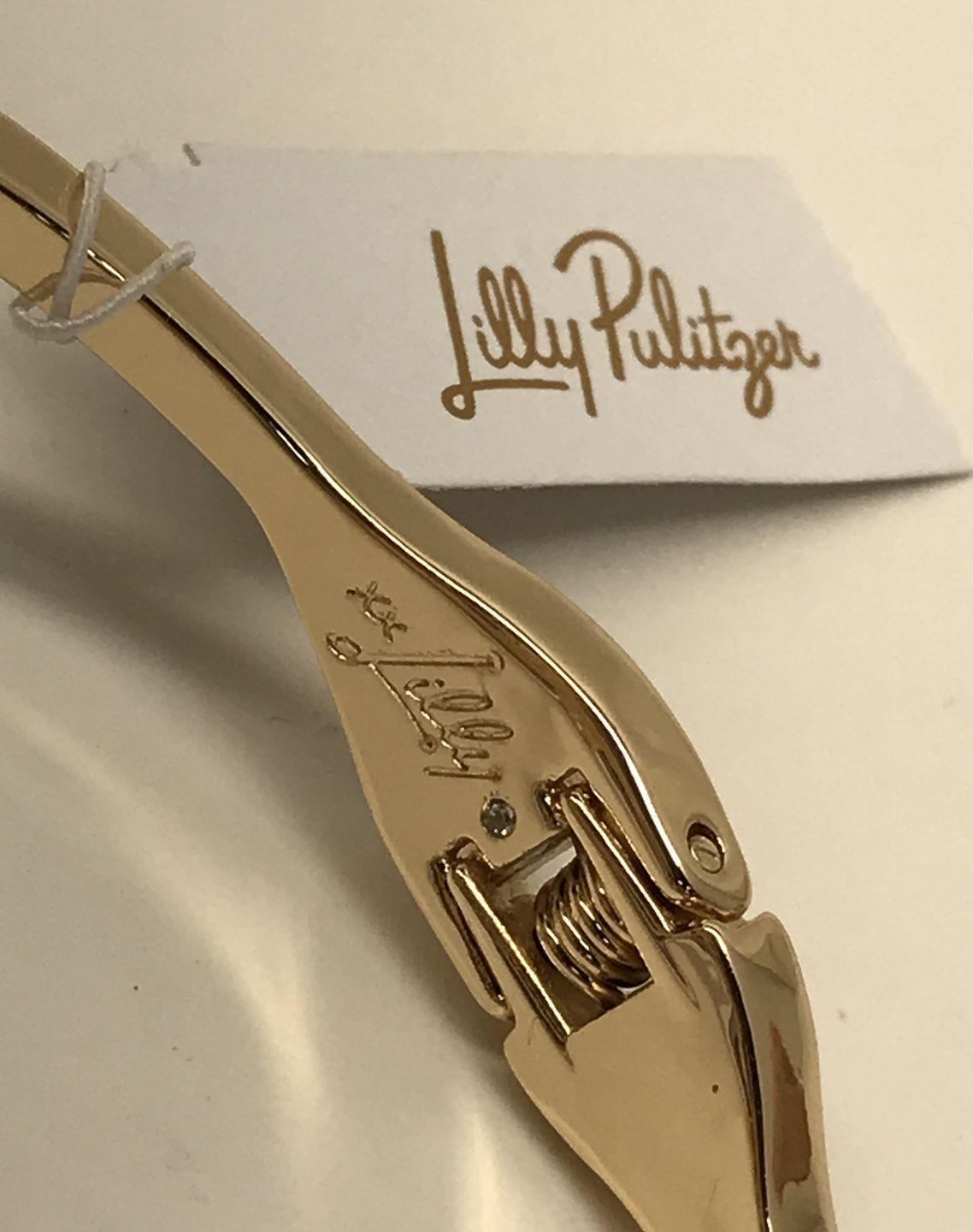 Lilly Pulitzer Gold And Pearl Starfish Bangle Bracelet