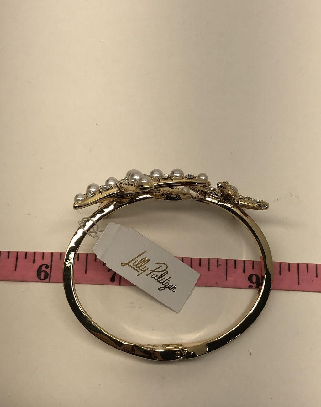 Lilly Pulitzer Gold And Pearl Starfish Bangle Bracelet
