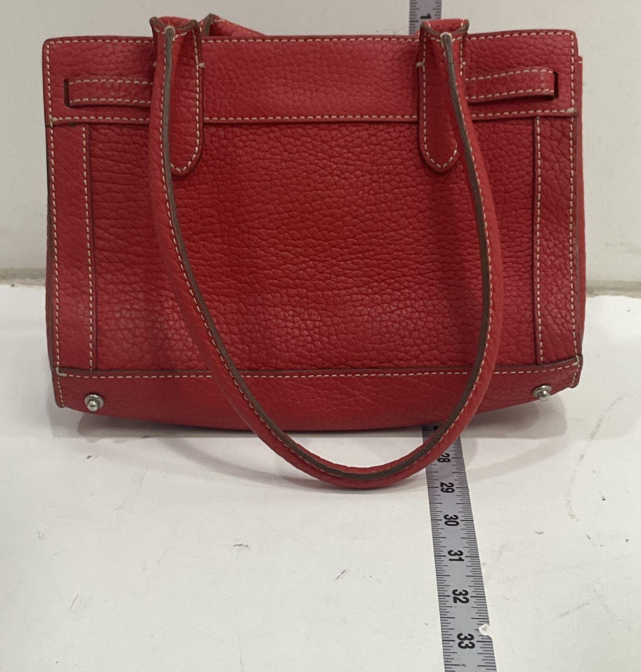Dooney & Bourke Red Pebbled Leather Satchel