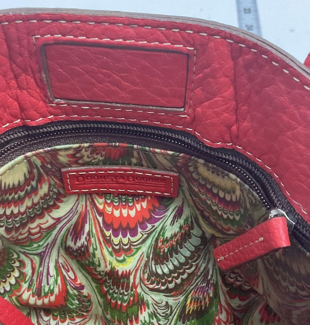 Dooney & Bourke Red Pebbled Leather Satchel