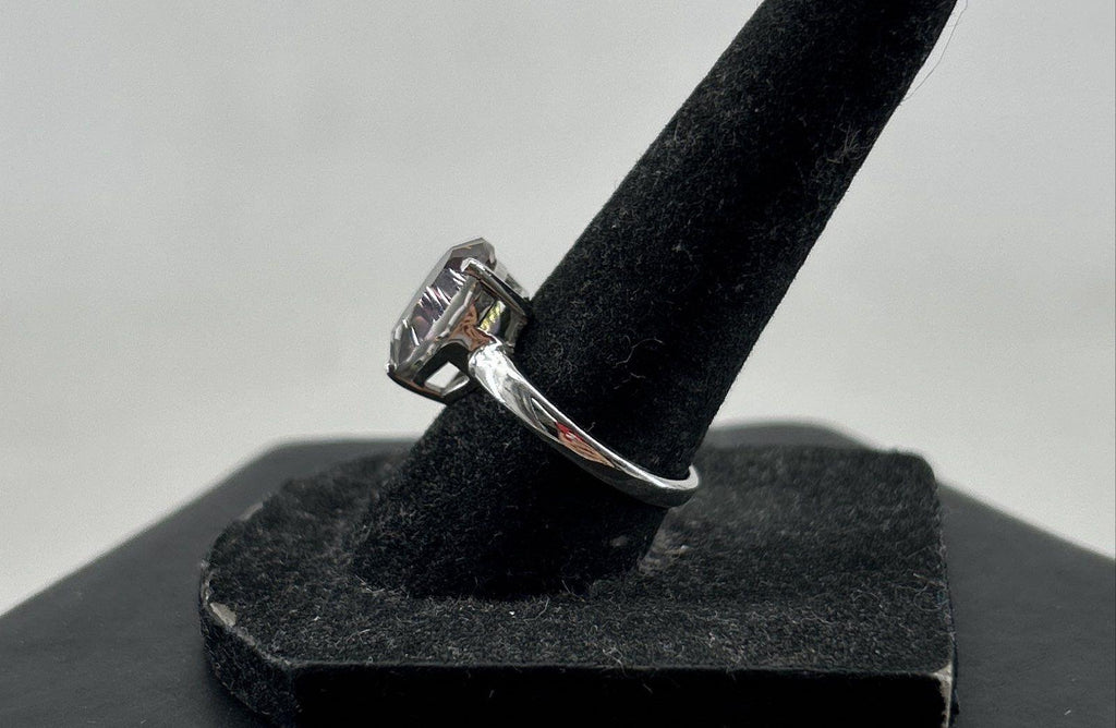925 Sterling Silver Peacock Quartz Cocktail Ring, Size 7.3
