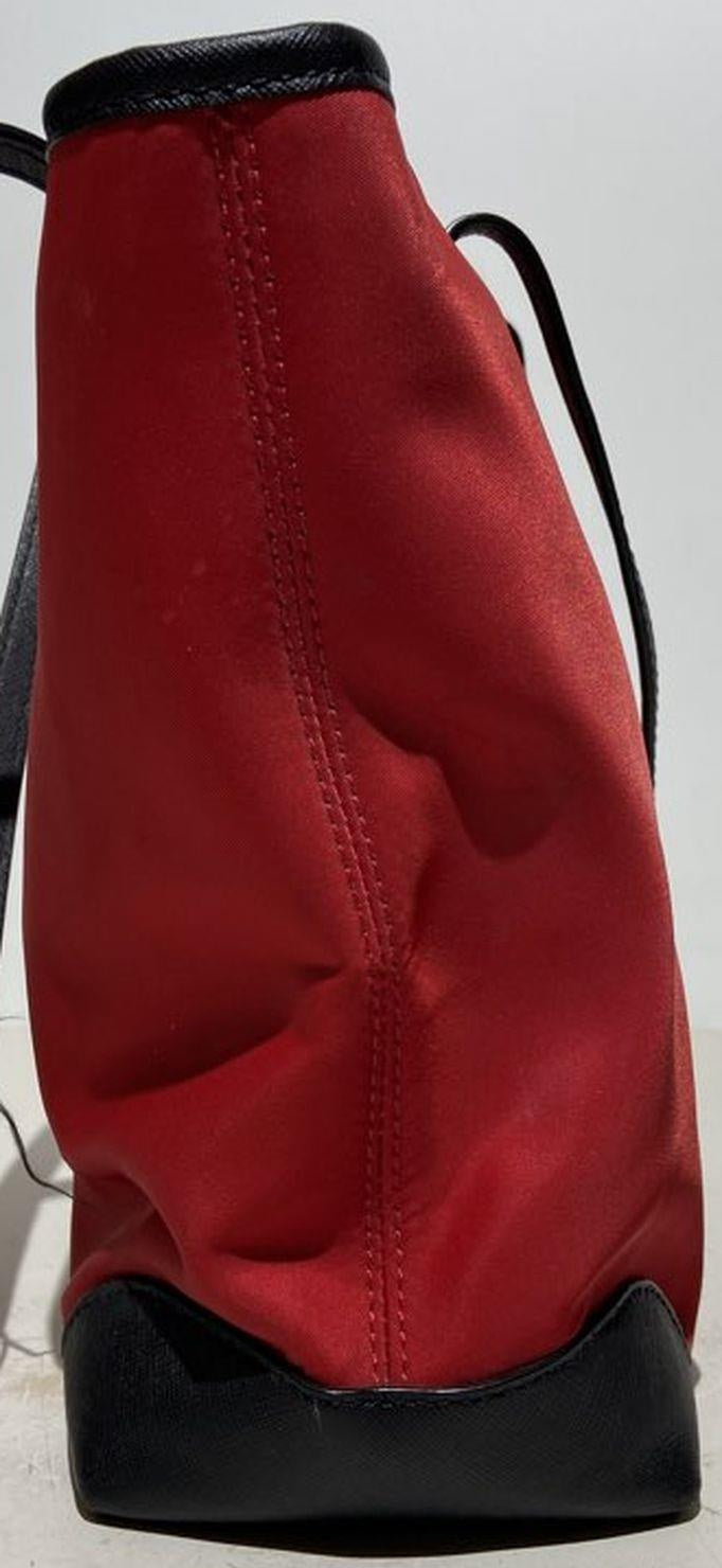 Michael Kors Red Tote Bag with Black Trim