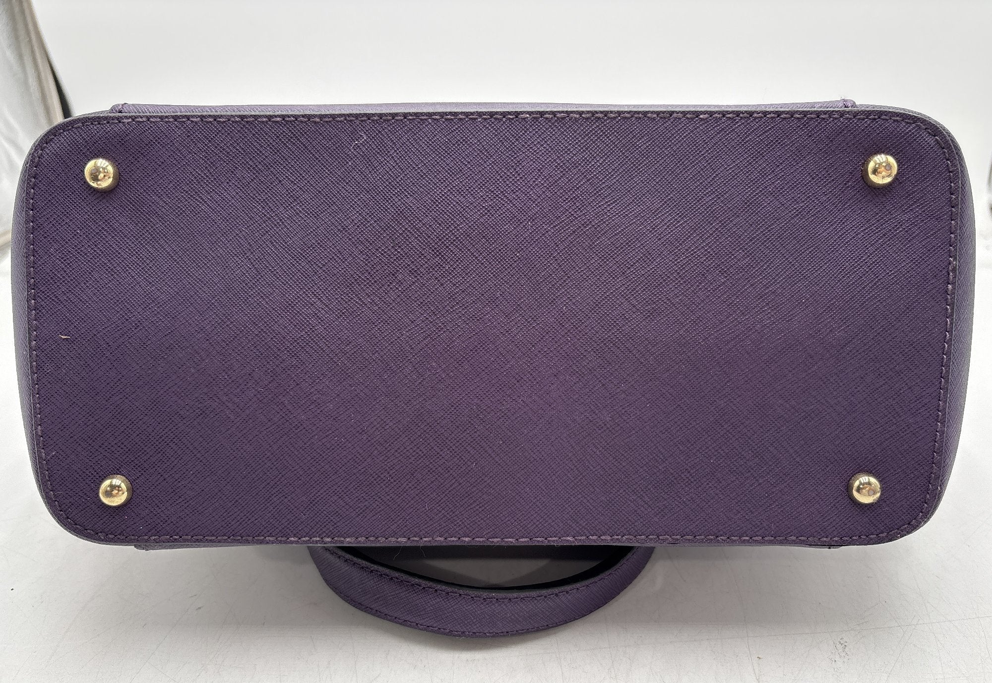 Calvin Klein Purple Saffiano-Texture Chain Strap Tote Handbag