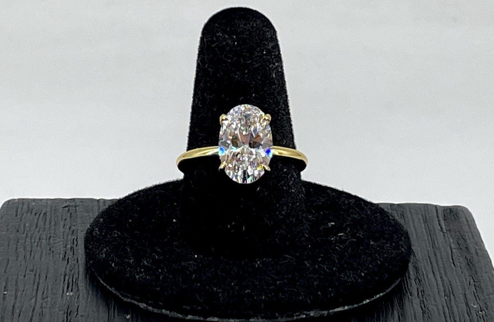 800 Vermeil CZ Ring Size 6.75, 3.4g