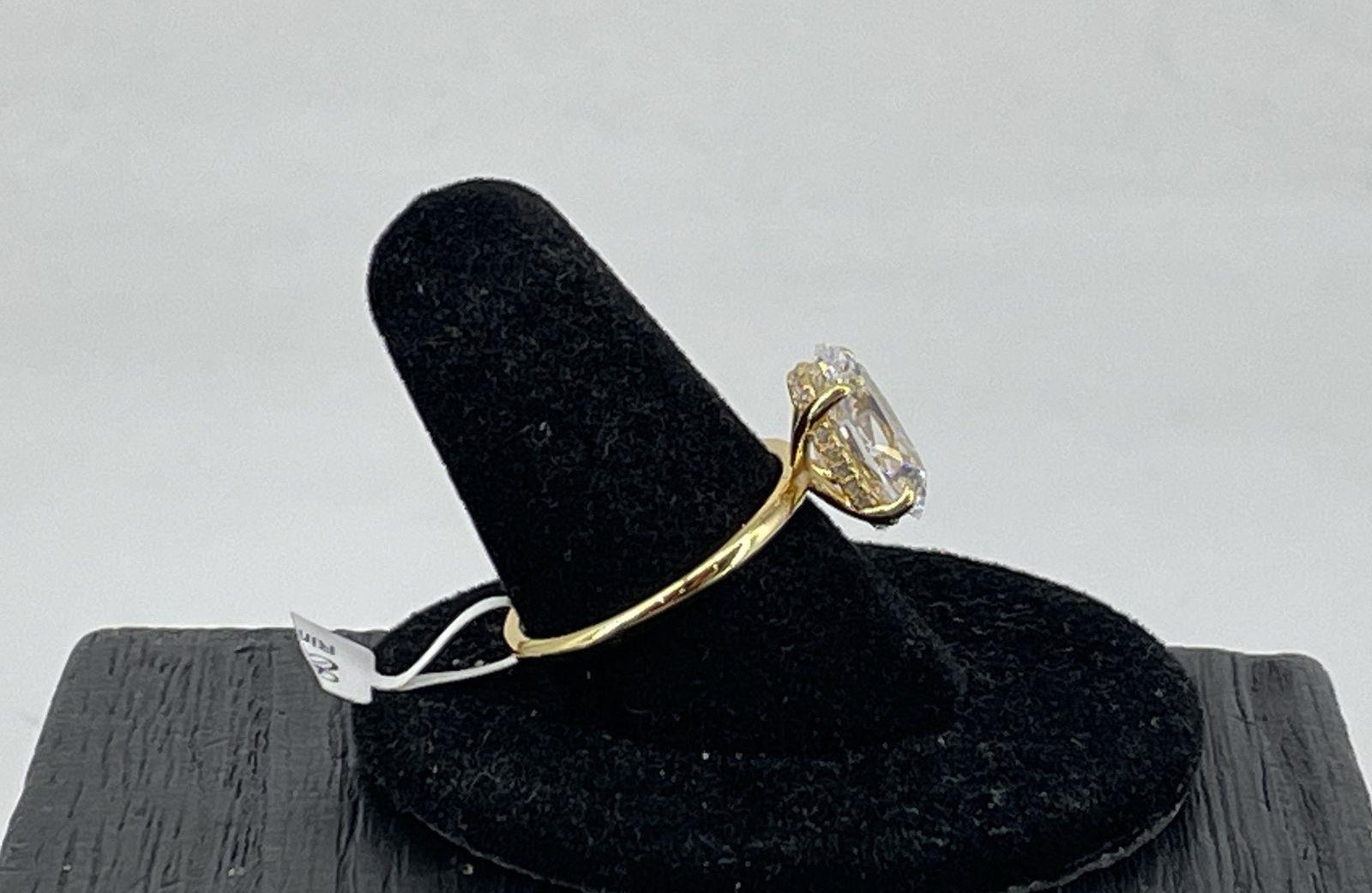 800 Vermeil CZ Ring Size 6.75, 3.4g