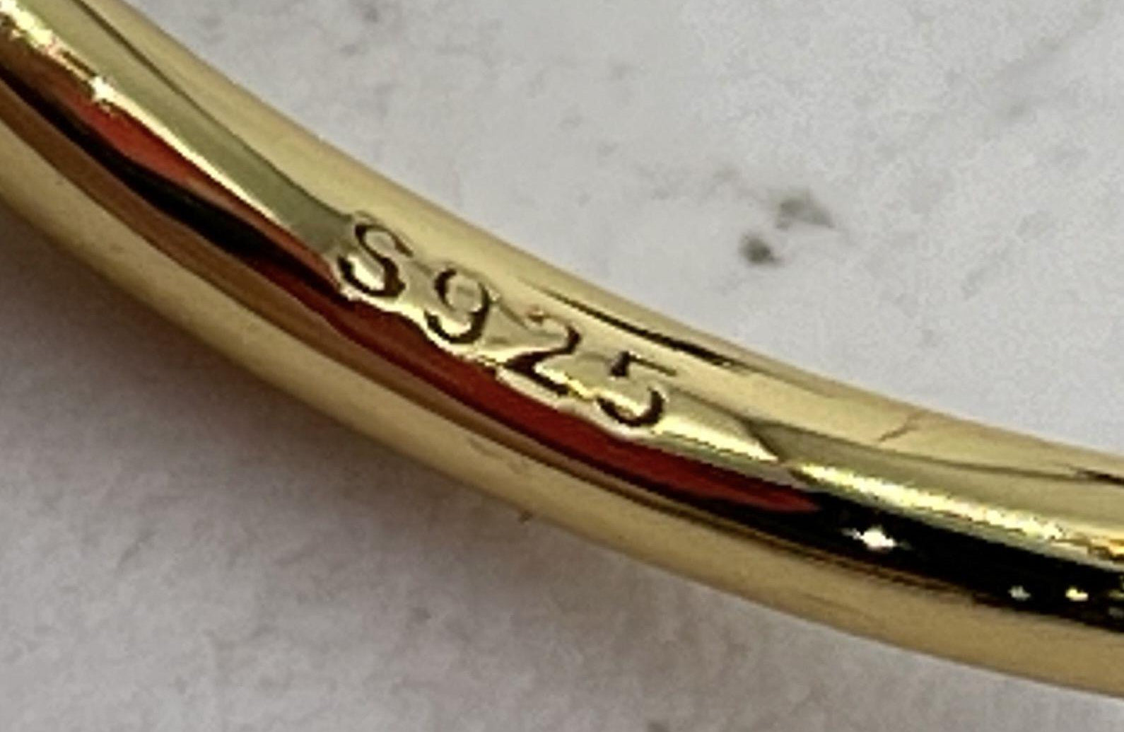 800 Vermeil CZ Ring Size 6.75, 3.4g