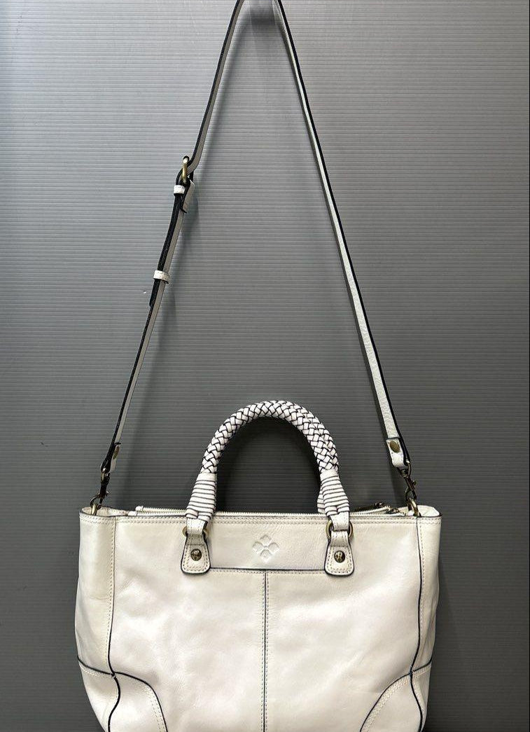 Patricia Nash White Cortona Woven Tote Limited Edition