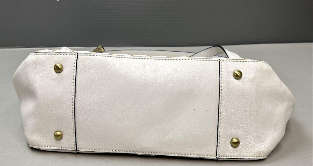 Patricia Nash White Cortona Woven Tote Limited Edition