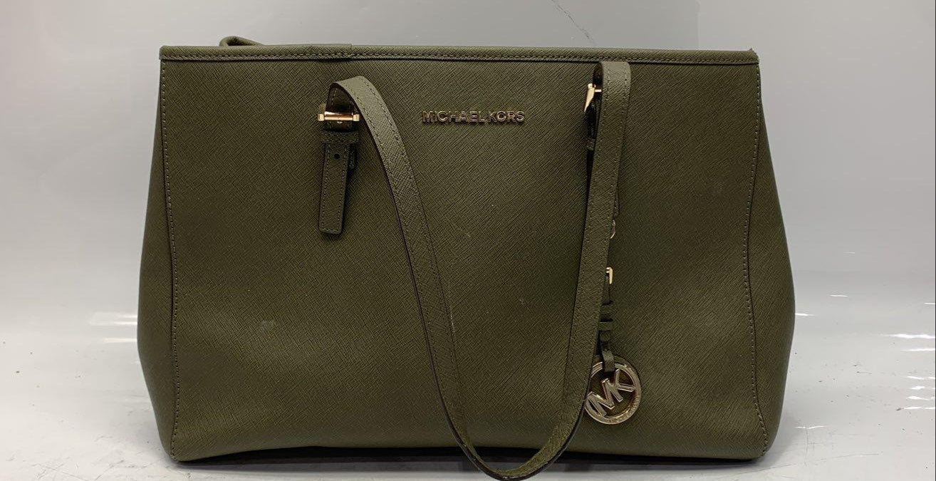 MICHAEL Michael Kors Olive Green Jet Set Travel Tote Bag