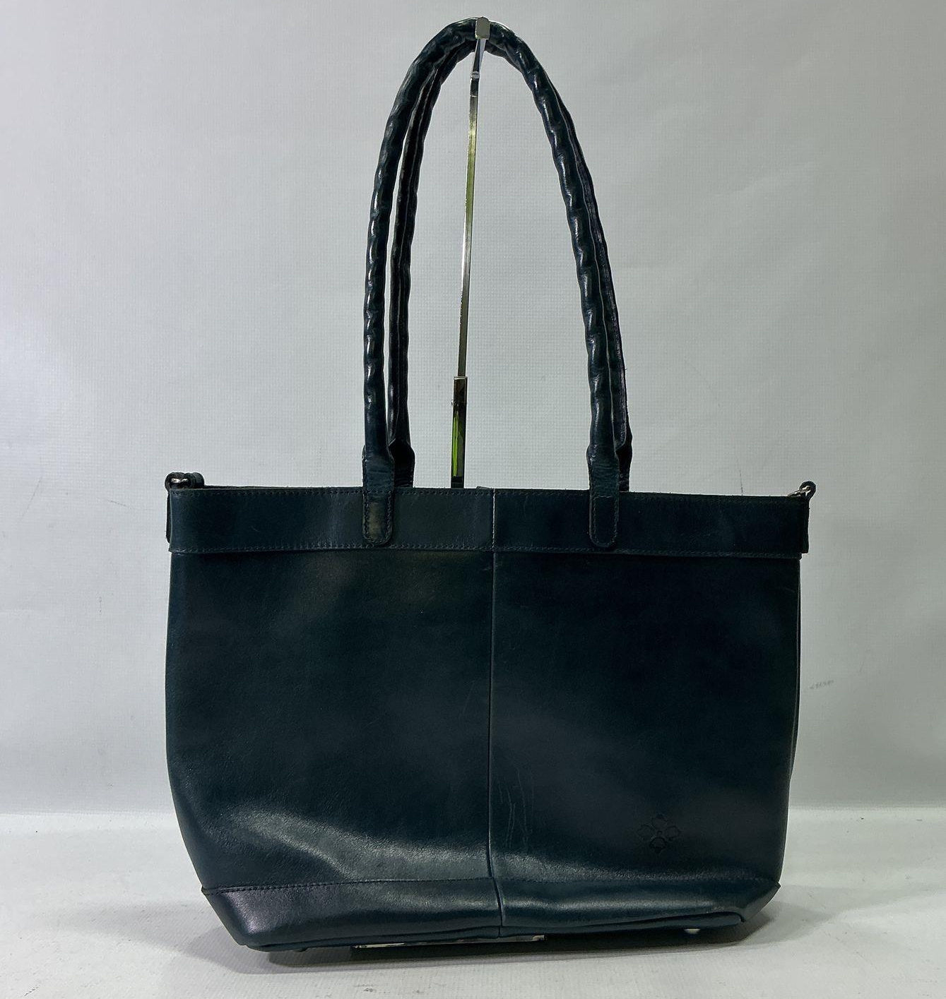 Patricia Nash Navy Blue Leather Tote Handbag