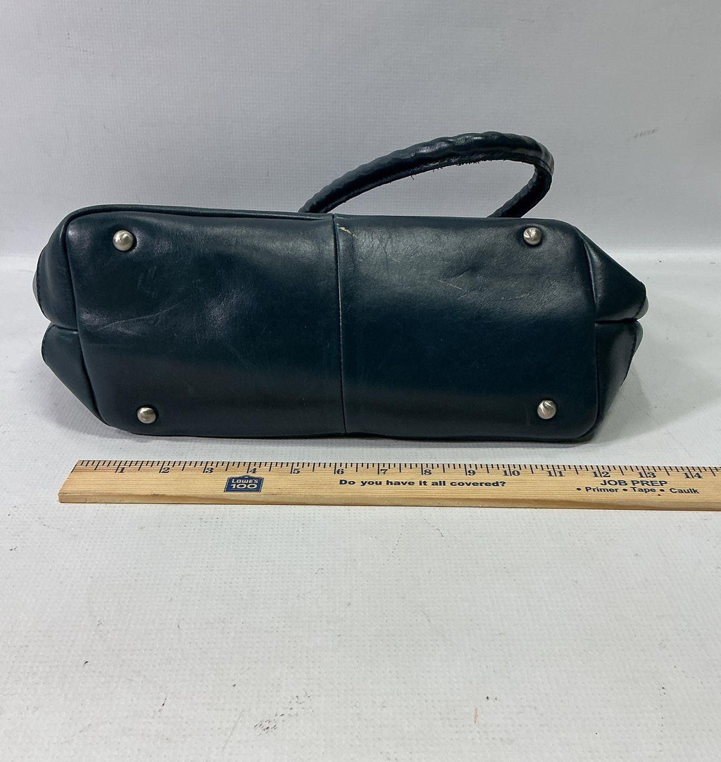 Patricia Nash Navy Blue Leather Tote Handbag