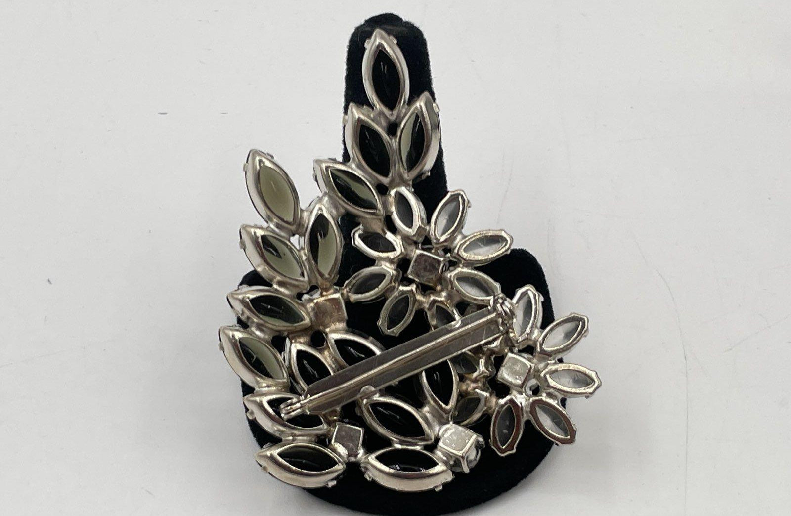 Vintage Aurora Borealis Rhinestone Flower Brooch