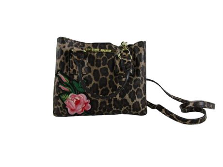 Steve Madden Leopard Print Satchel Crossbody Bag (7.5" x 6" x 5") [D354]
