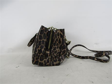 Steve Madden Leopard Print Satchel Crossbody Bag (7.5" x 6" x 5") [D354]