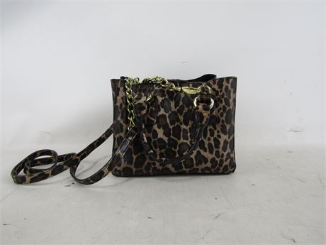 Steve Madden Leopard Print Satchel Crossbody Bag (7.5" x 6" x 5") [D354]