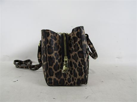 Steve Madden Leopard Print Satchel Crossbody Bag (7.5" x 6" x 5") [D354]
