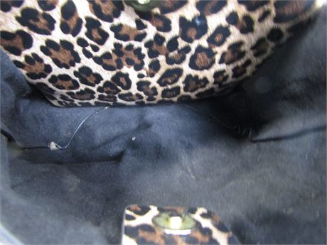 Steve Madden Leopard Print Satchel Crossbody Bag (7.5" x 6" x 5") [D354]