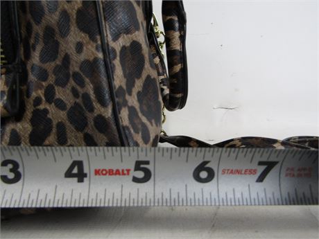 Steve Madden Leopard Print Satchel Crossbody Bag (7.5" x 6" x 5") [D354]