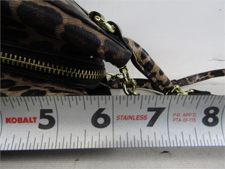 Steve Madden Leopard Print Satchel Crossbody Bag (7.5" x 6" x 5") [D354]