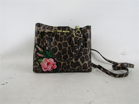 Steve Madden Leopard Print Satchel Crossbody Bag (7.5" x 6" x 5") [D354]