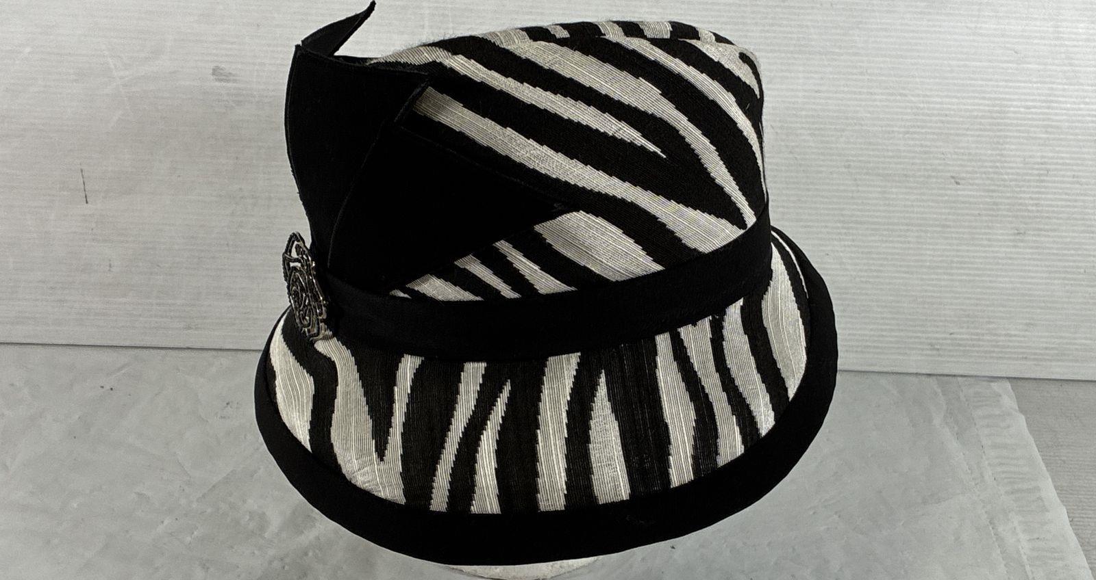 Donna Vinci Black White Wide Brim Lined Lightweight Classic Fedora Womens Hat