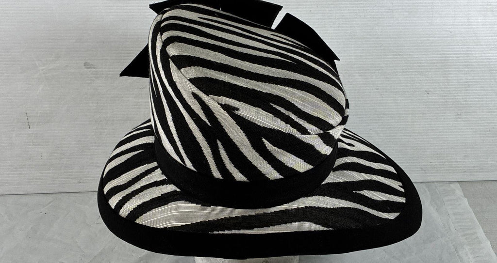 Donna Vinci Black White Wide Brim Lined Lightweight Classic Fedora Womens Hat