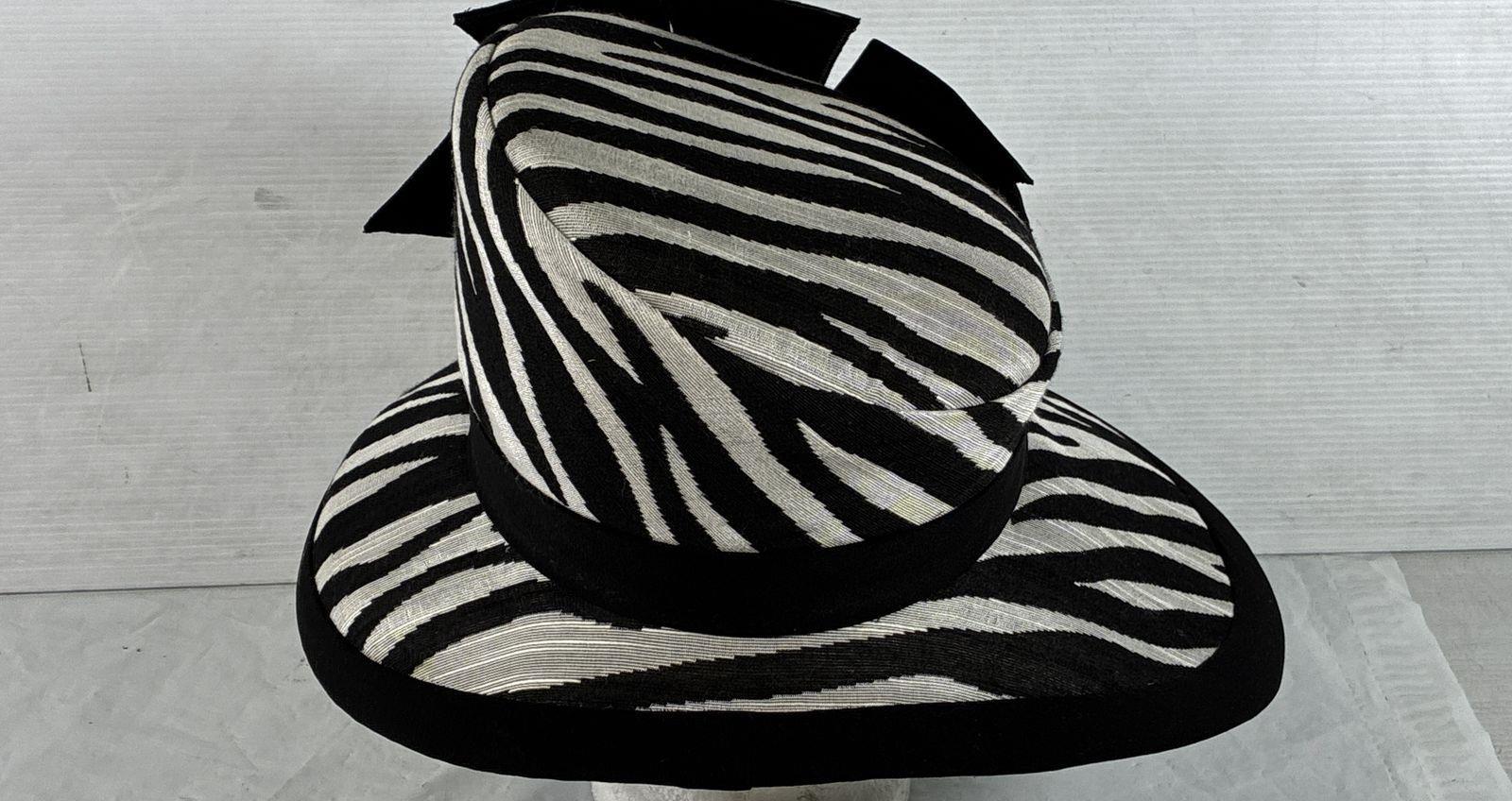 Donna Vinci Black White Wide Brim Lined Lightweight Classic Fedora Womens Hat