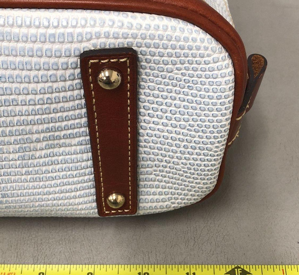 Dooney & Bourke Light Blue Embossed Dome Satchel Handbag