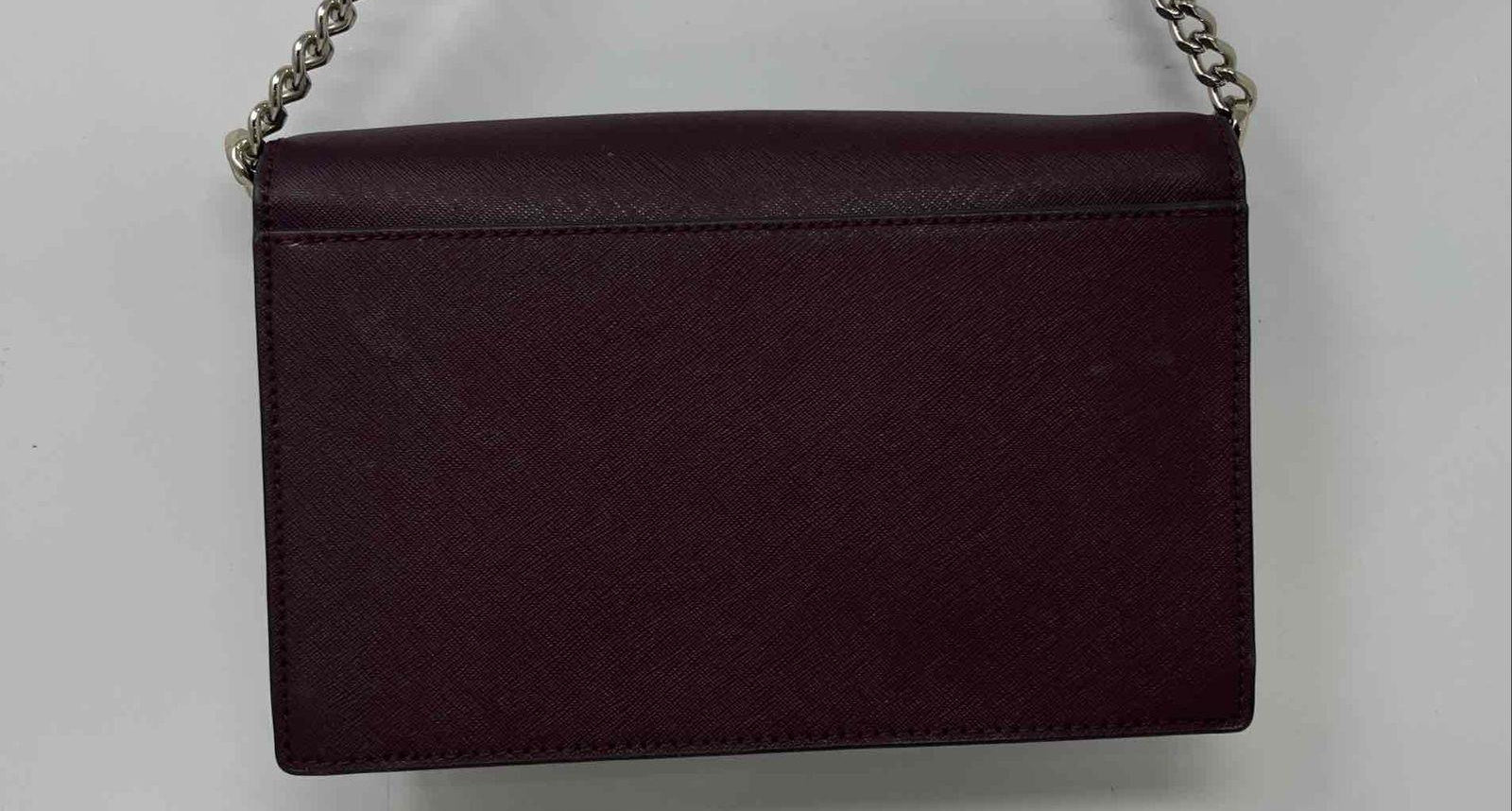 Kate Spade New York Burgundy Leather Wallet-on-Chain Crossbody