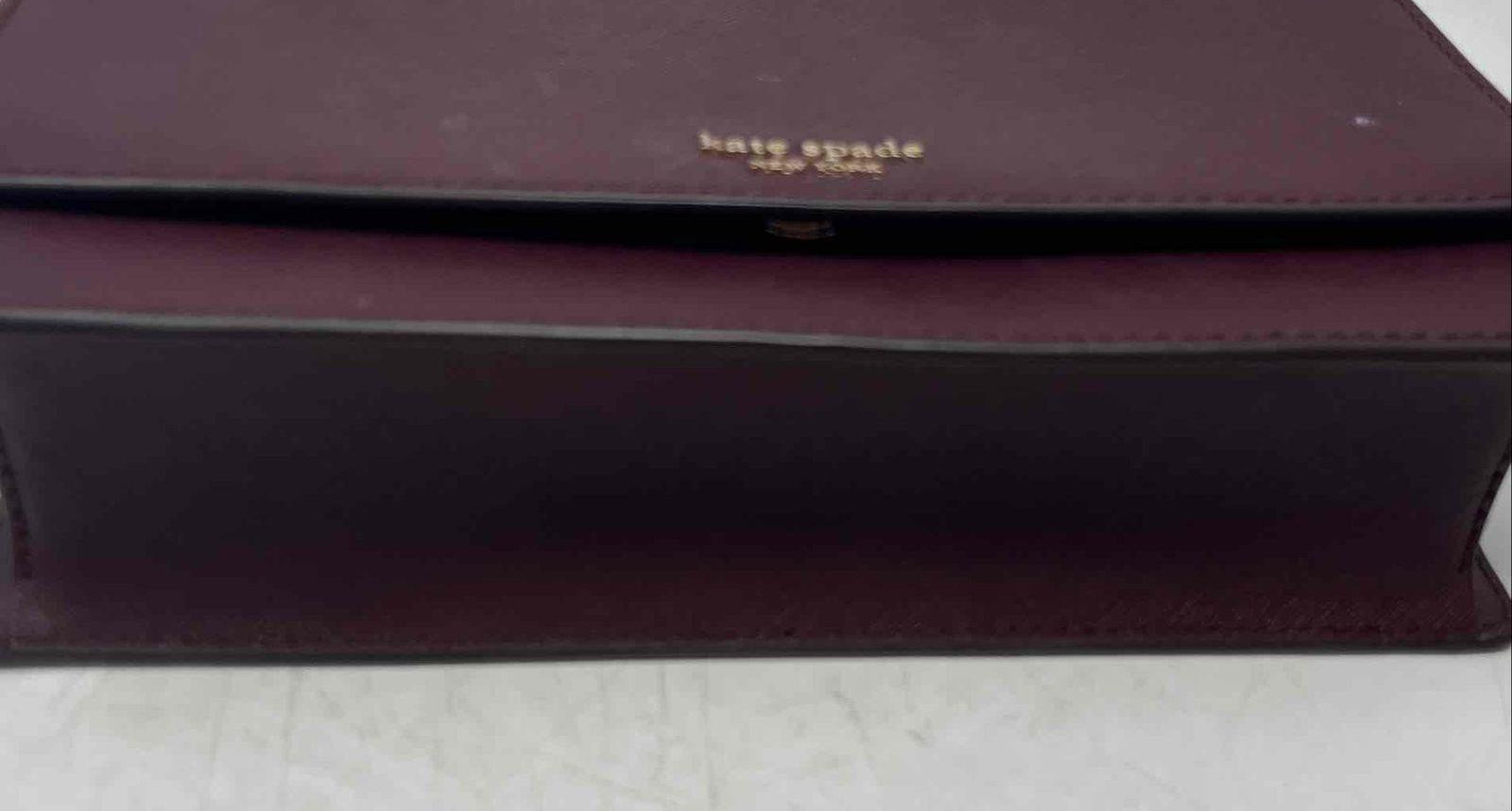 Kate Spade New York Burgundy Leather Wallet-on-Chain Crossbody