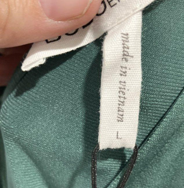 BCBG Generation Dark Green Asymmetrical Drape Dress Size Large