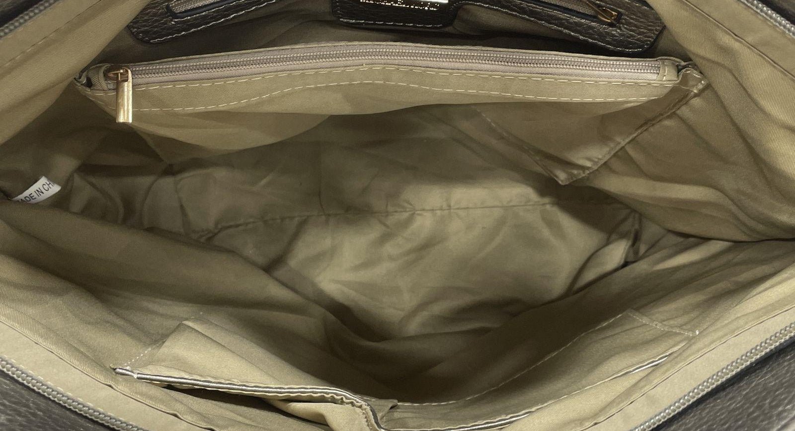 Michael Kors Fulton Metallic Bronze Pebbled Leather Shoulder Bag