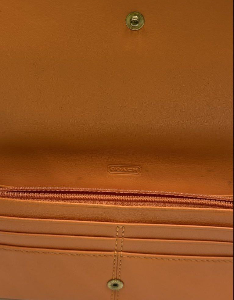 Coach Pink Orange Bonnie Cashin Illustration Canvas Tote Bag & Wallet Set COA