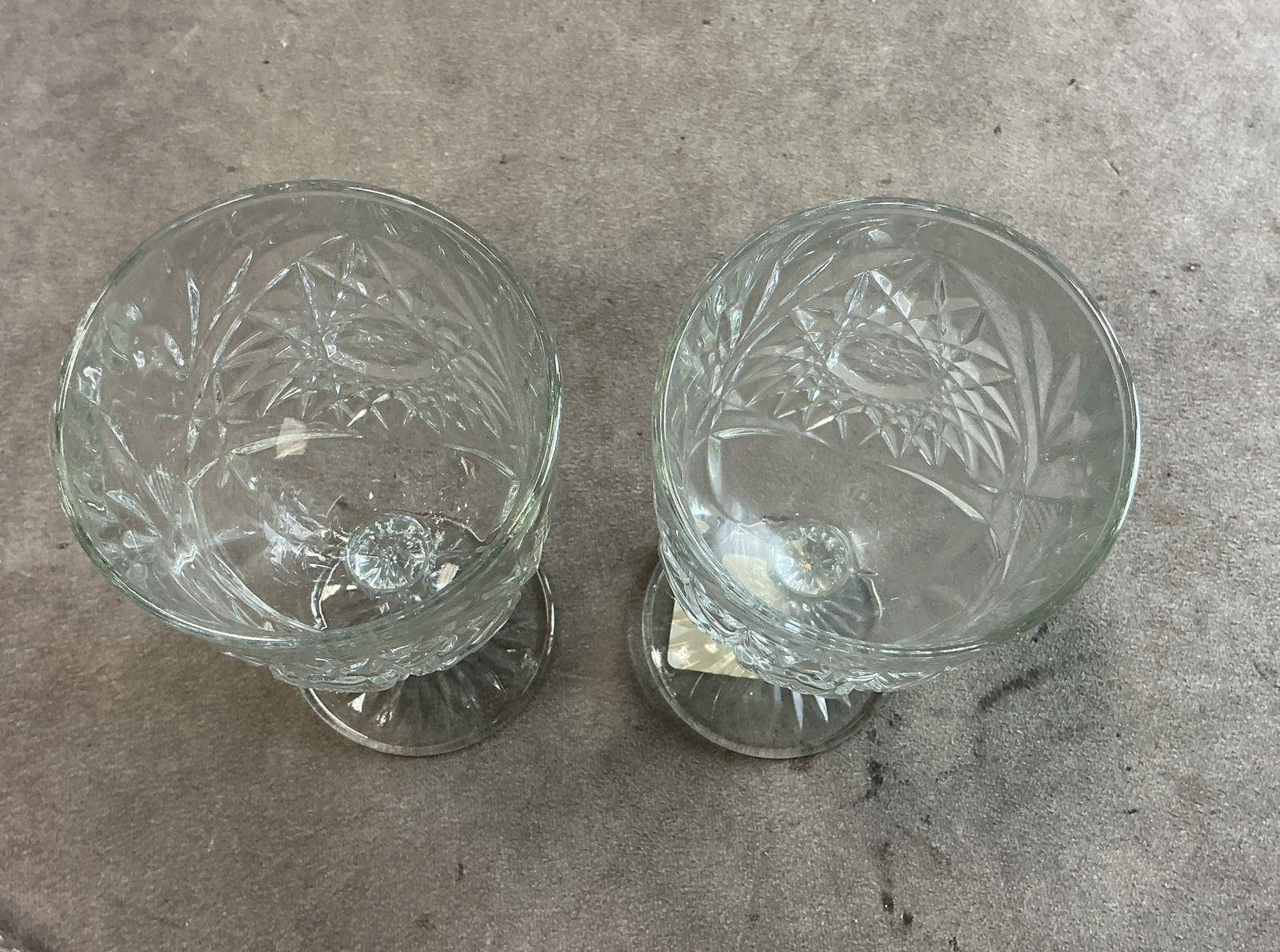 Libbey Wellington Clear Glass 3 Piece Set Decanter and 2 Wine Goblets Vintage