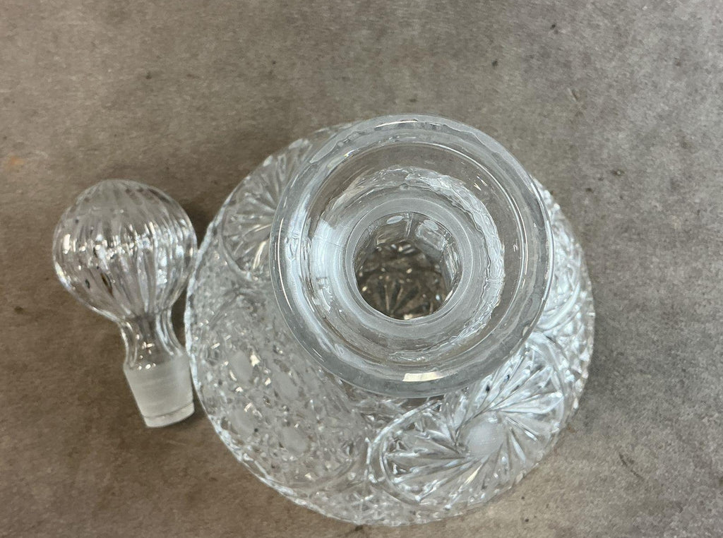 Libbey Wellington Clear Glass 3 Piece Set Decanter and 2 Wine Goblets Vintage