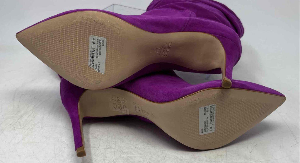 Schutz Ashlee Purple Suede Slouchy Pointed-Toe Boots Size 8.5B