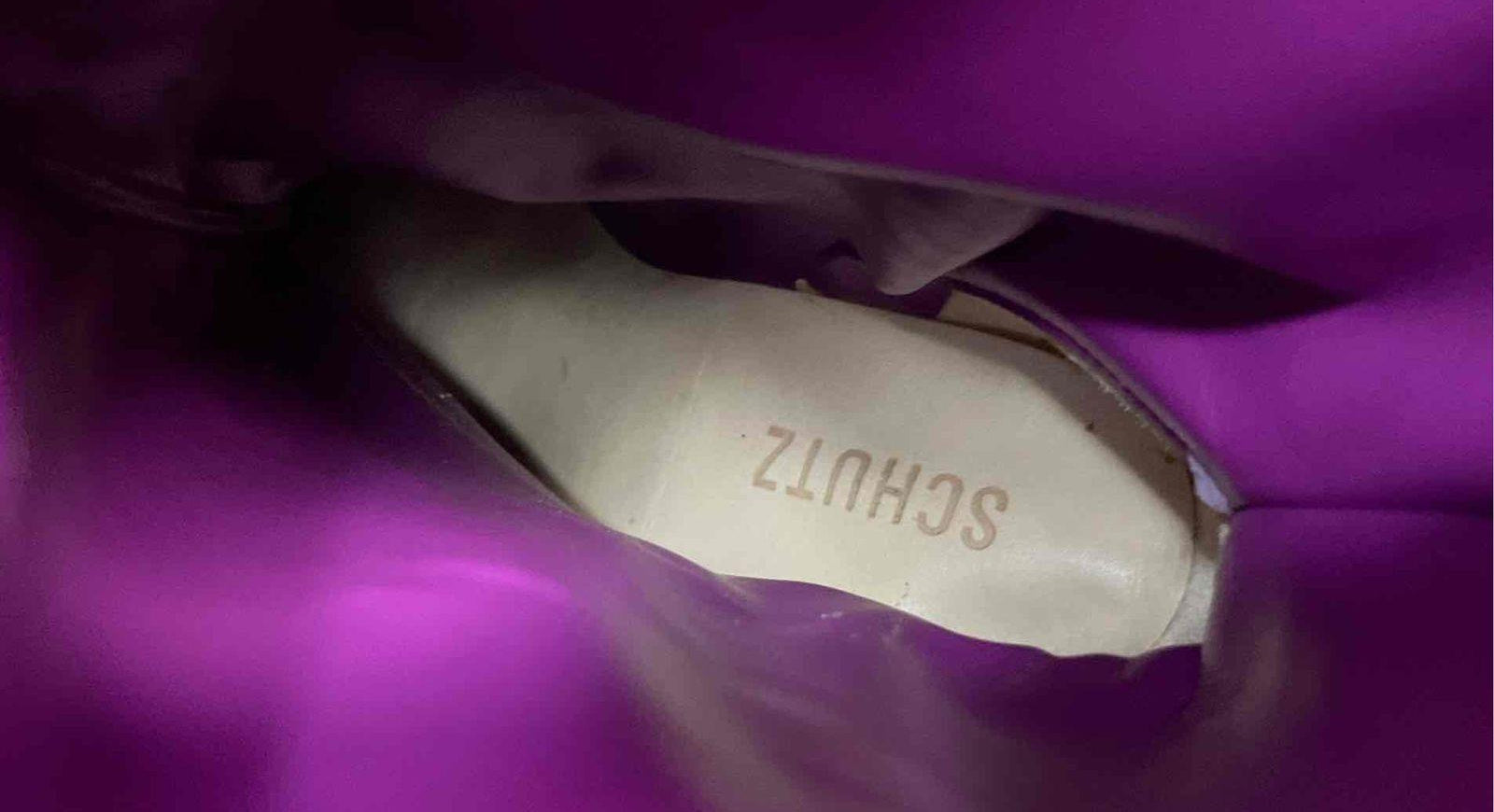 Schutz Ashlee Purple Suede Slouchy Pointed-Toe Boots Size 8.5B