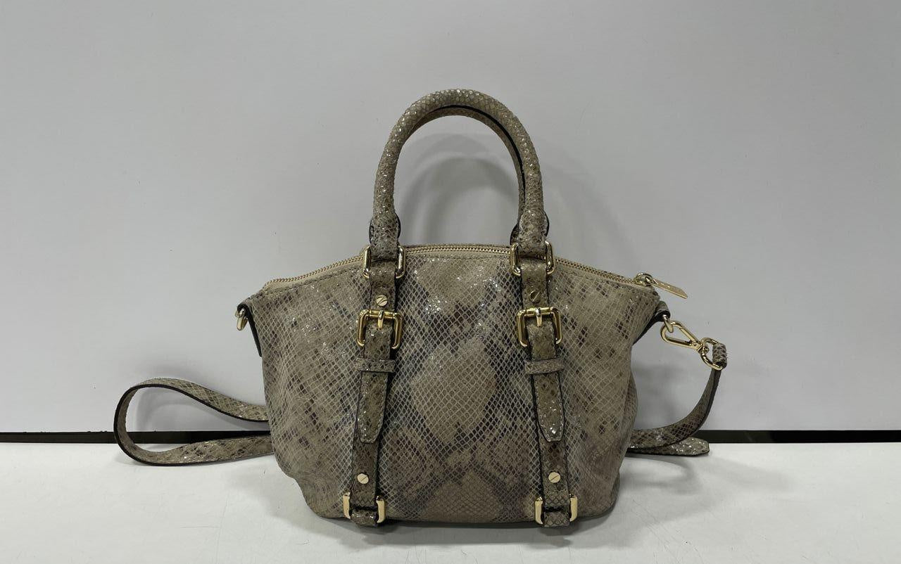 Michael Kors Python Print Satchel Bag with Shoulder Strap